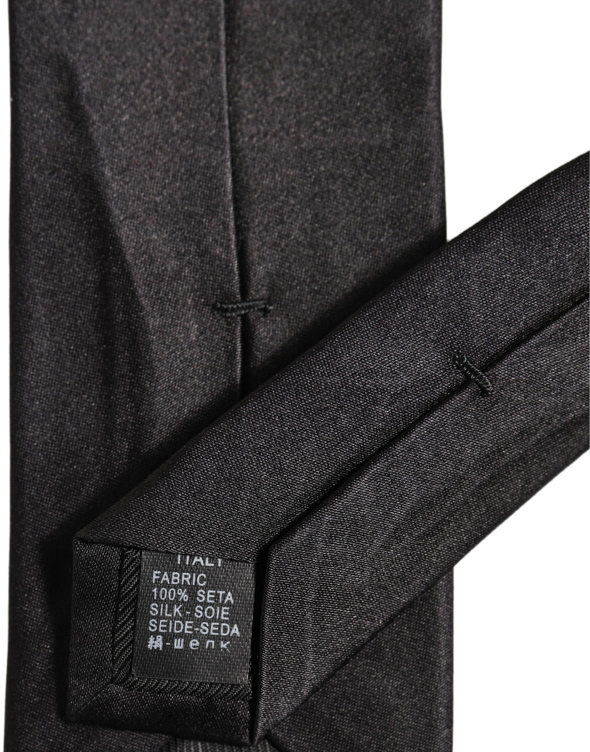 Dolce & Gabbana Black Satin 100% Silk Adjustable Men'sd Men NeckMen's Men's Tie