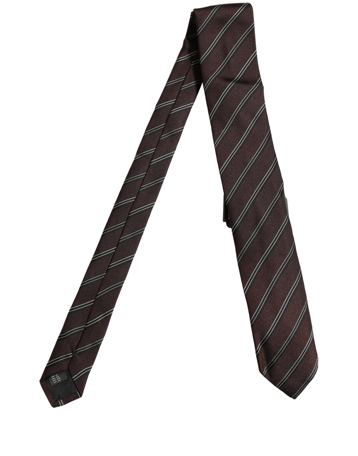 Dolce & Gabbana Burgundy Stripes Silk Adjustable NeckMen's Accessory Men's Tie