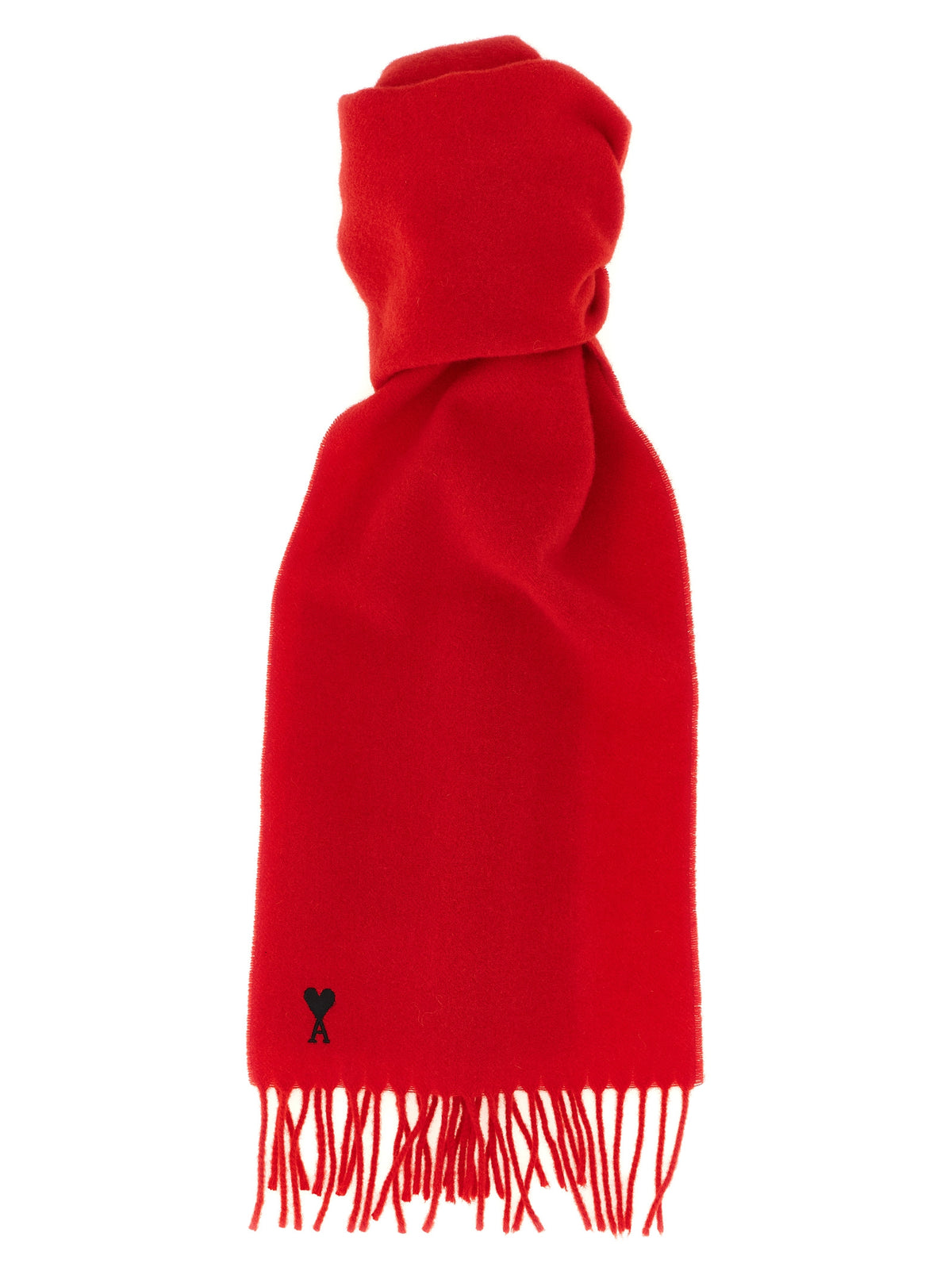 Ami Paris Red Wool  Scarf