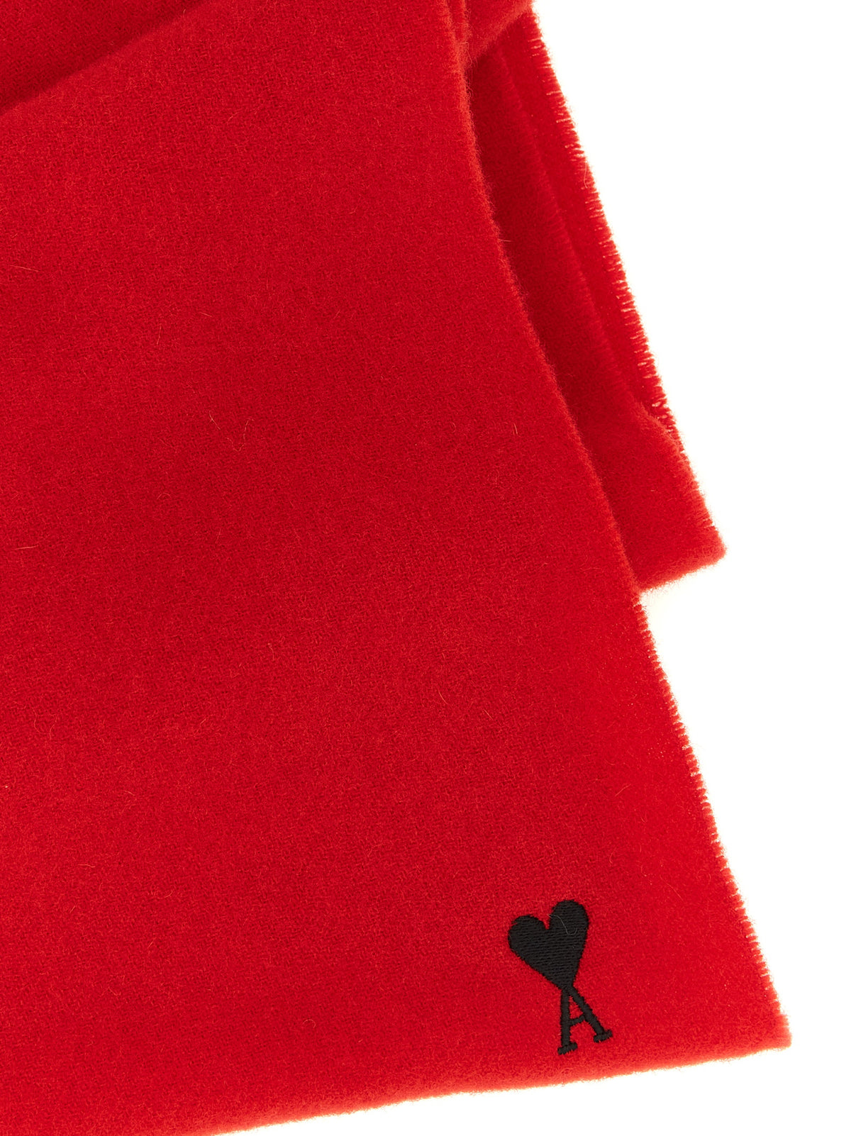 Ami Paris Red Wool  Scarf
