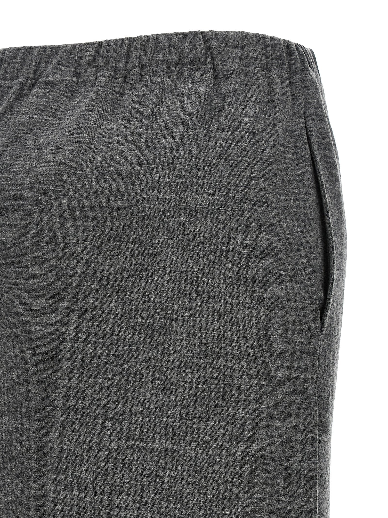Junya Watanabe Gray Wool Midi Women's Skirt