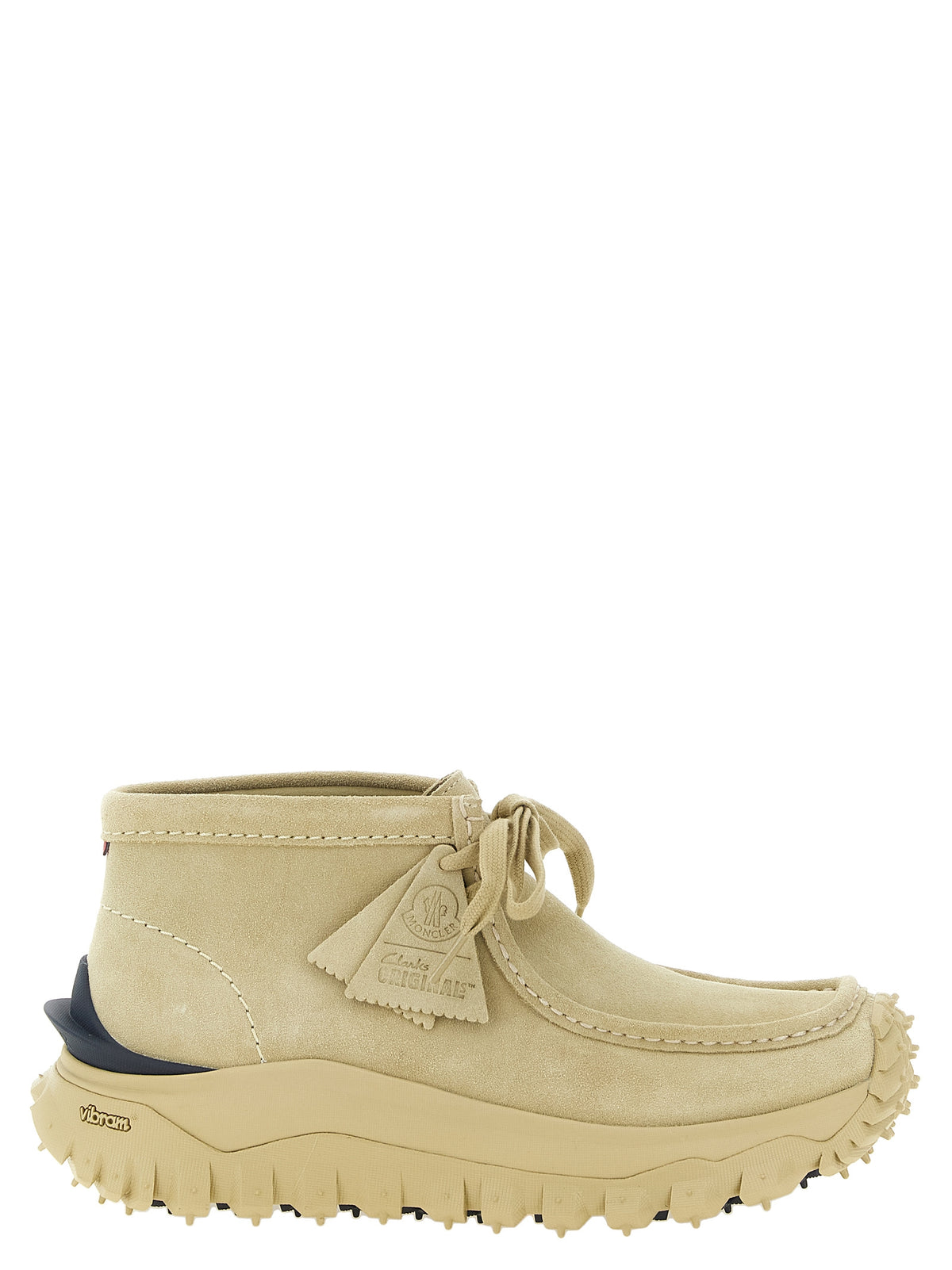 Moncler Beige Leather Ankle Men's Boots