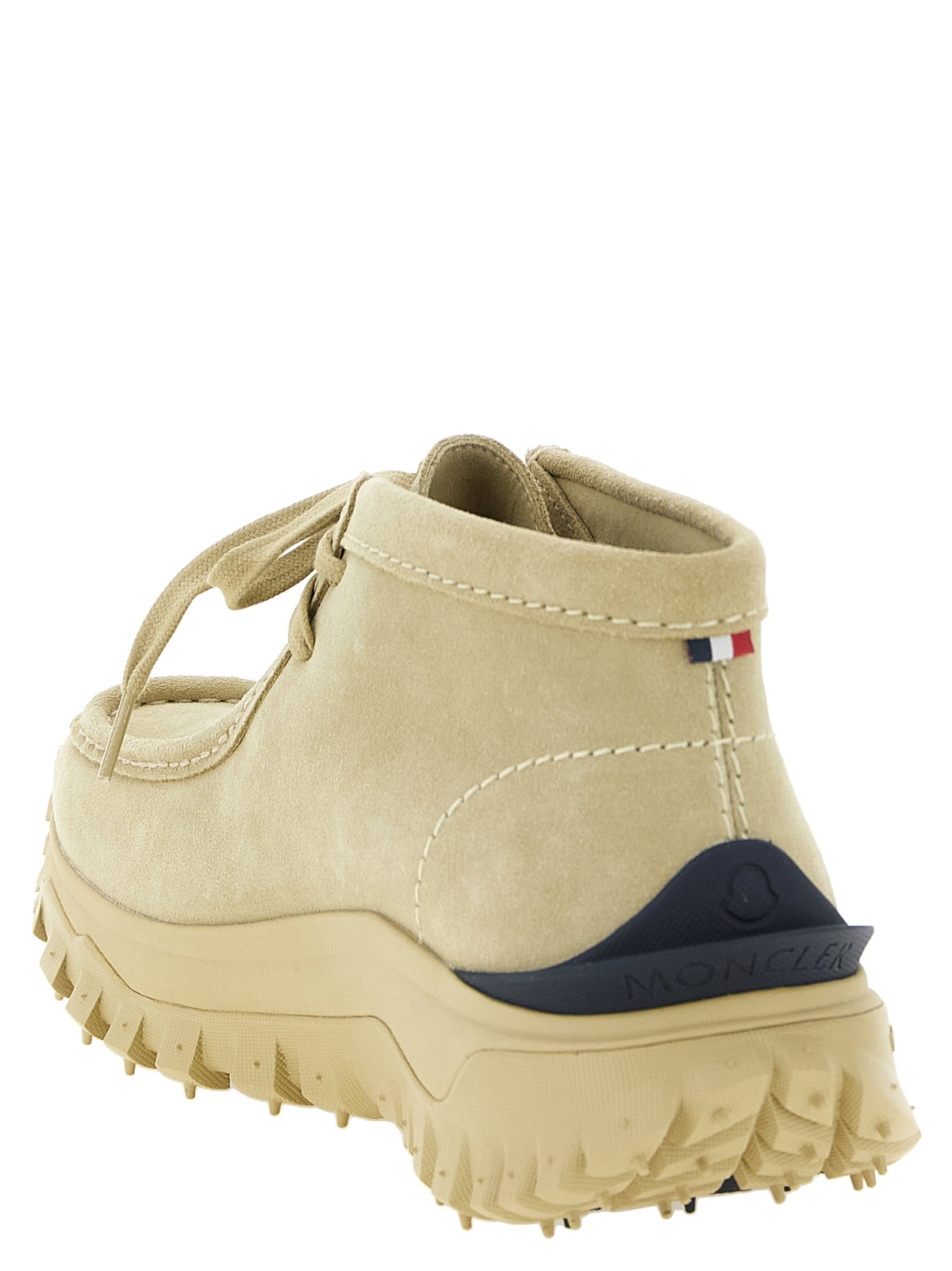 Moncler Beige Leather Ankle Men's Boots