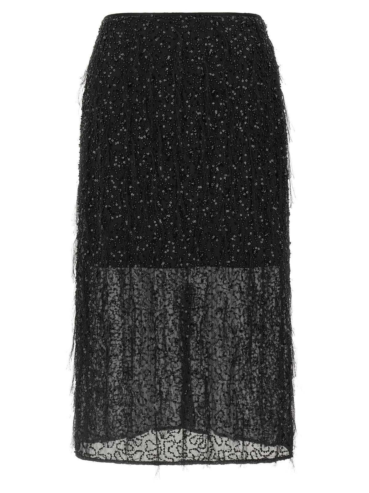 Twinset Black Polyester Midi Women's Skirt