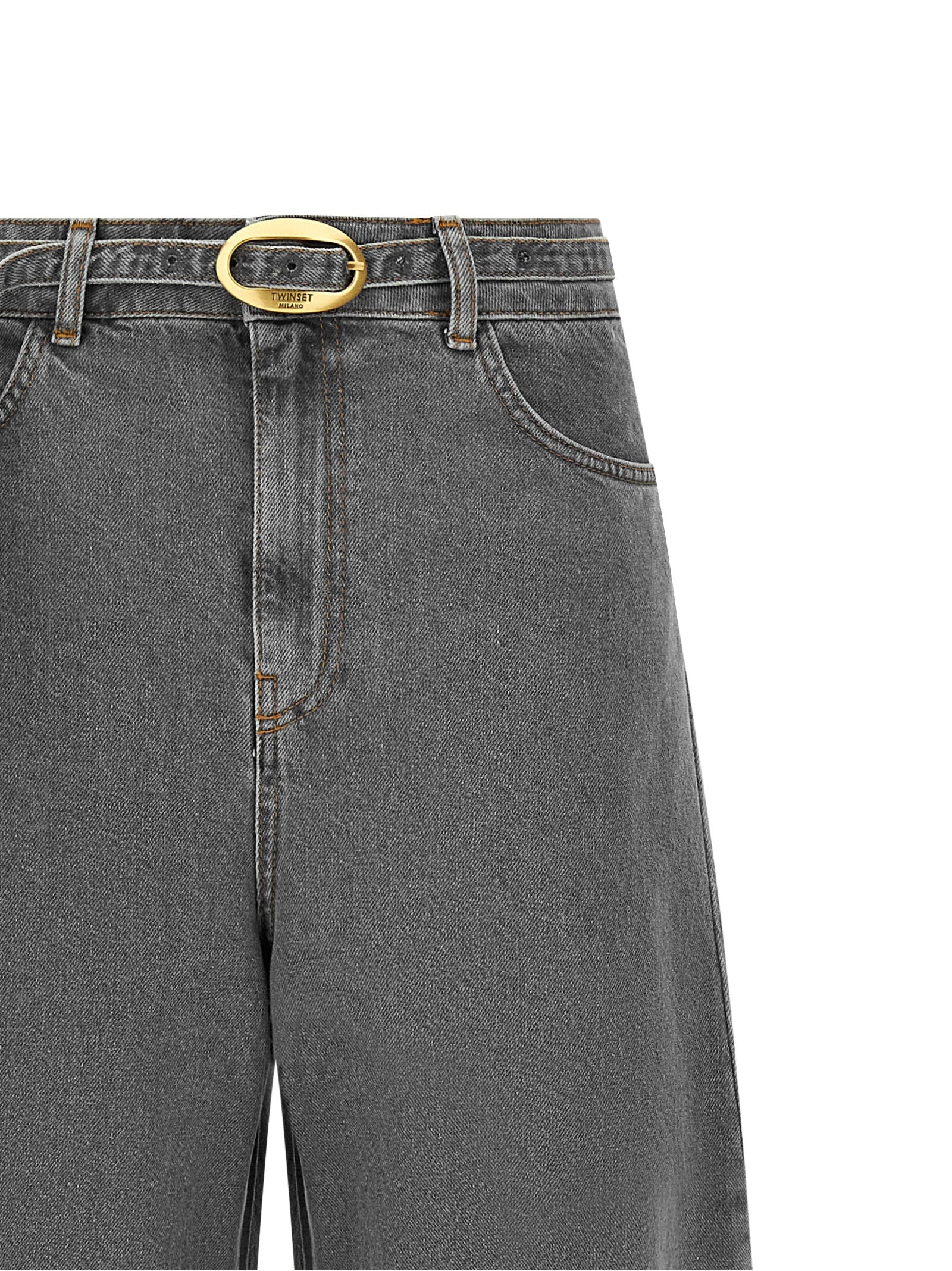 Twinset Gray Cotton Jeans Women's Denim