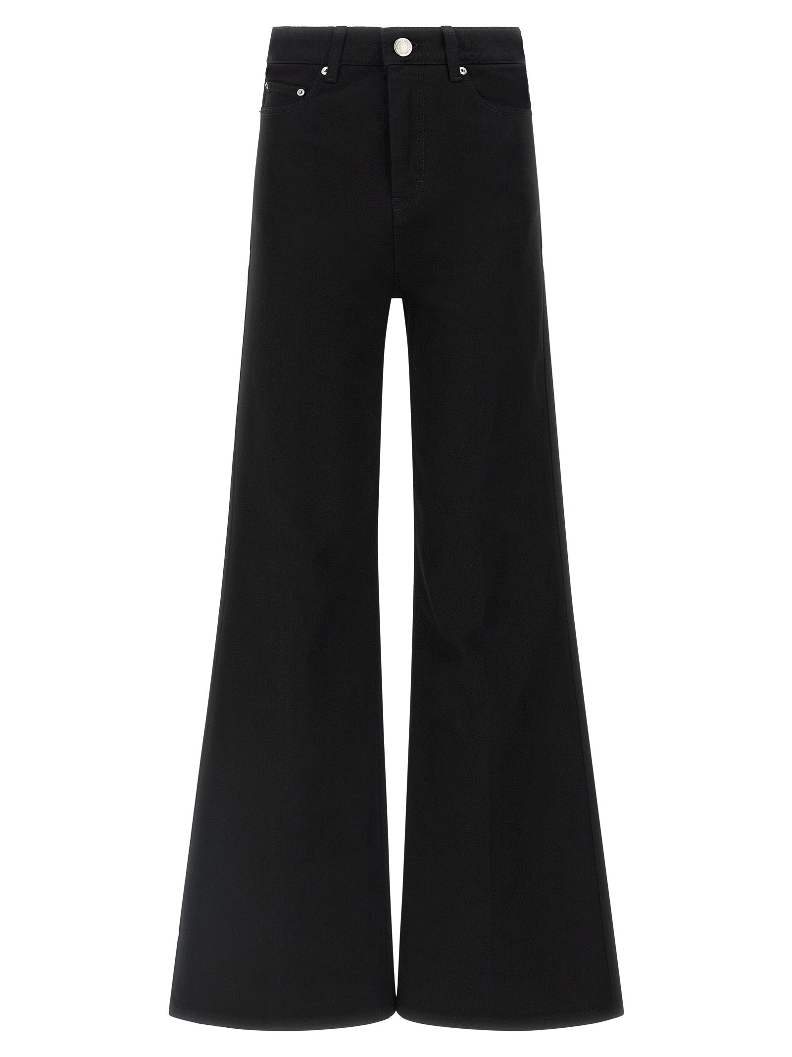 Ami Paris Black Cotton Flared Women's Jeans