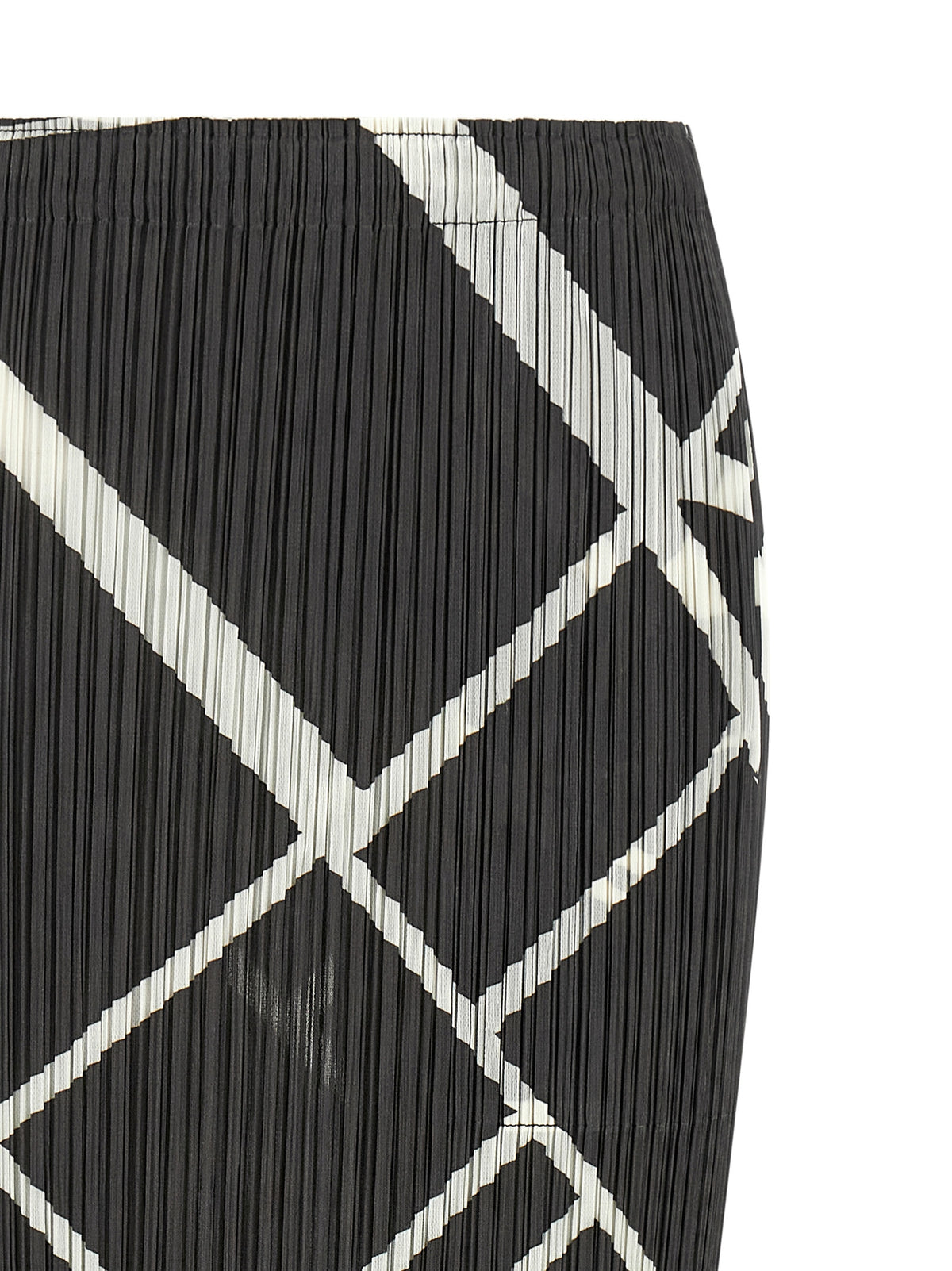 PLEATS PLEASE ISSEY MIYAKE Gray Polyester Mini Women's Skirt