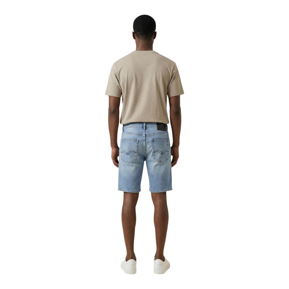 Replay Blue Cotton Bermuda Men's Shorts