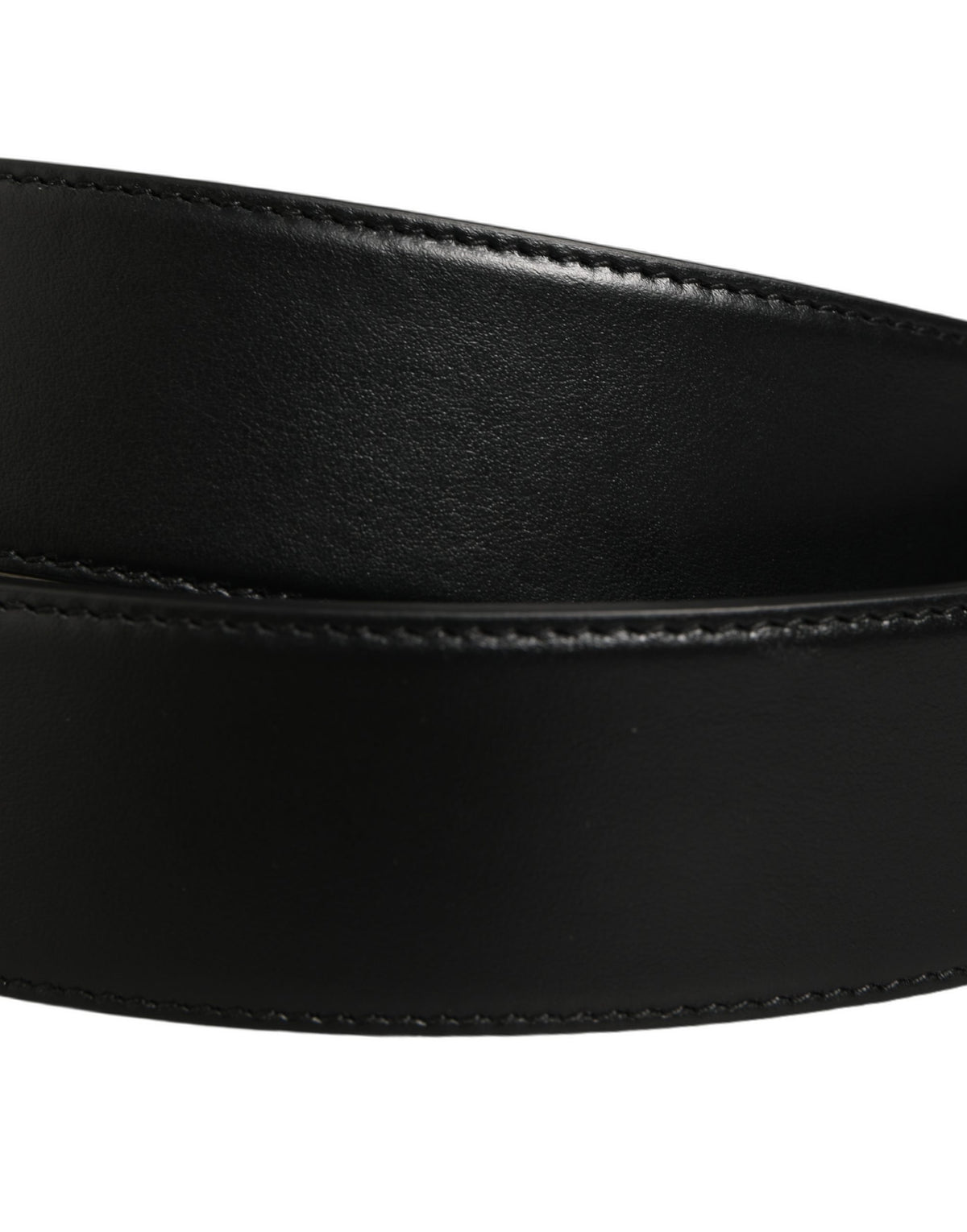 Dolce & Gabbana Black Leather Bee Accent Metal Buckle Men's Belt