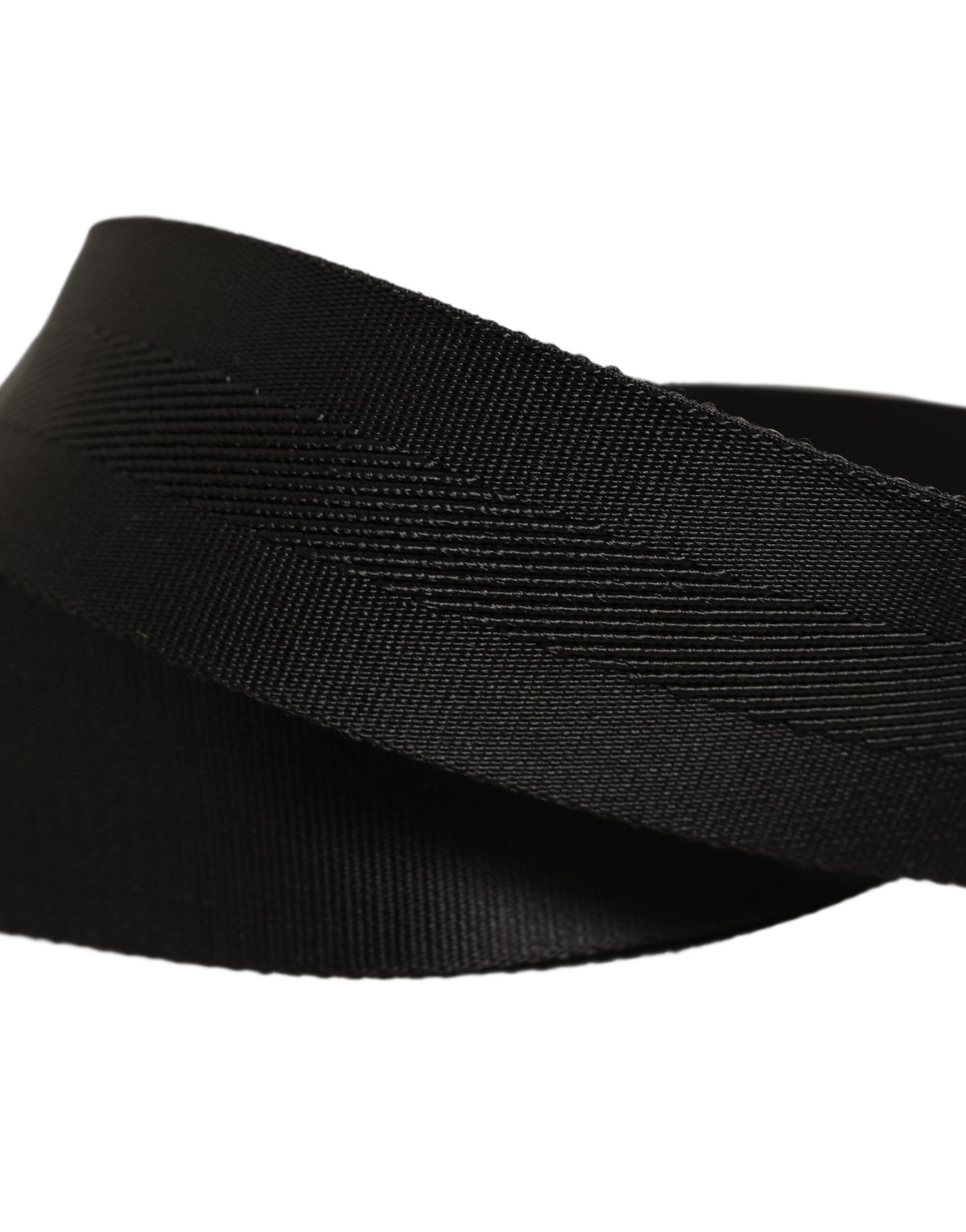 Dolce & Gabbana Men Black Fabric Strap Logo Metal Buckle Men's Belt