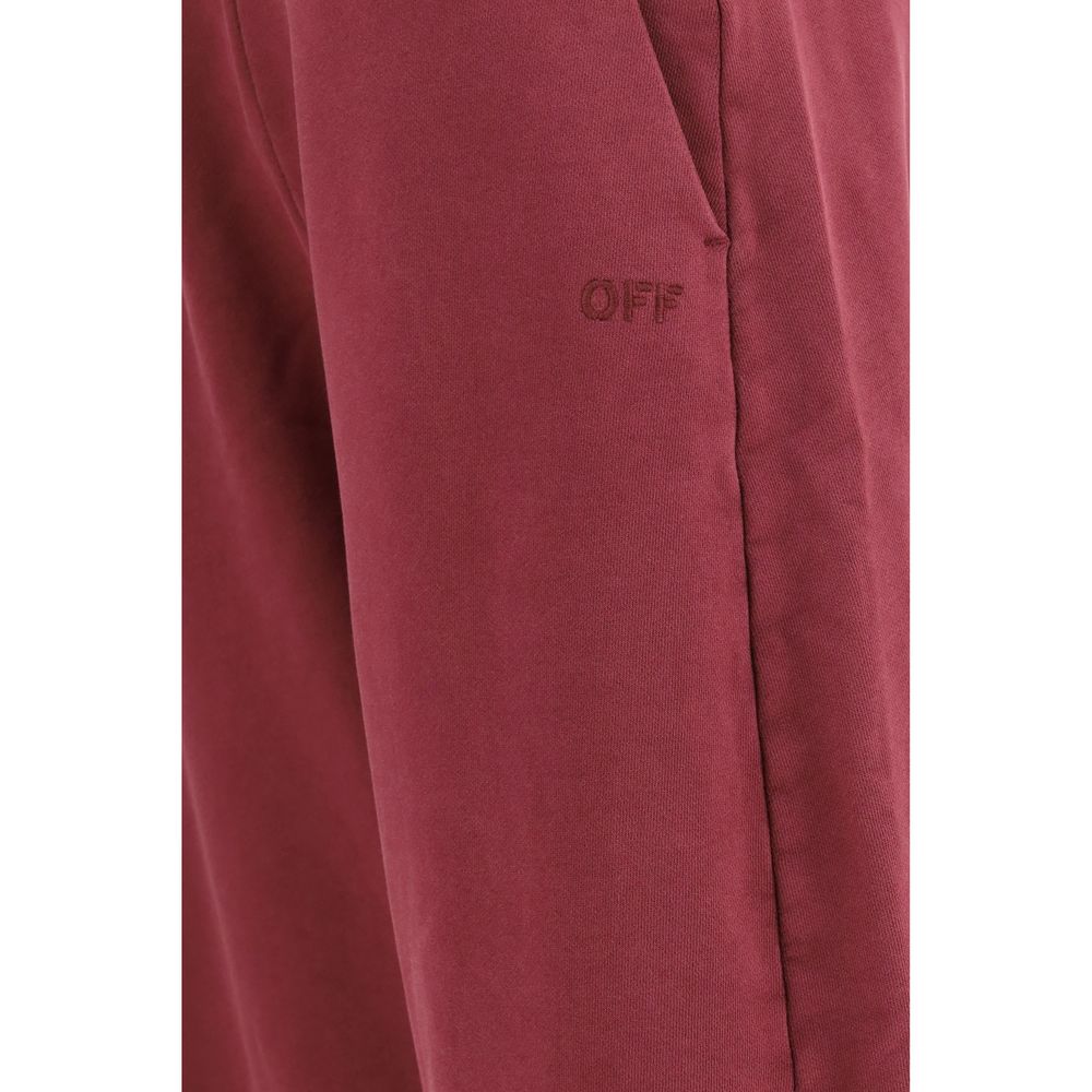 Off-White Purple Cotton Casual Women's Pants