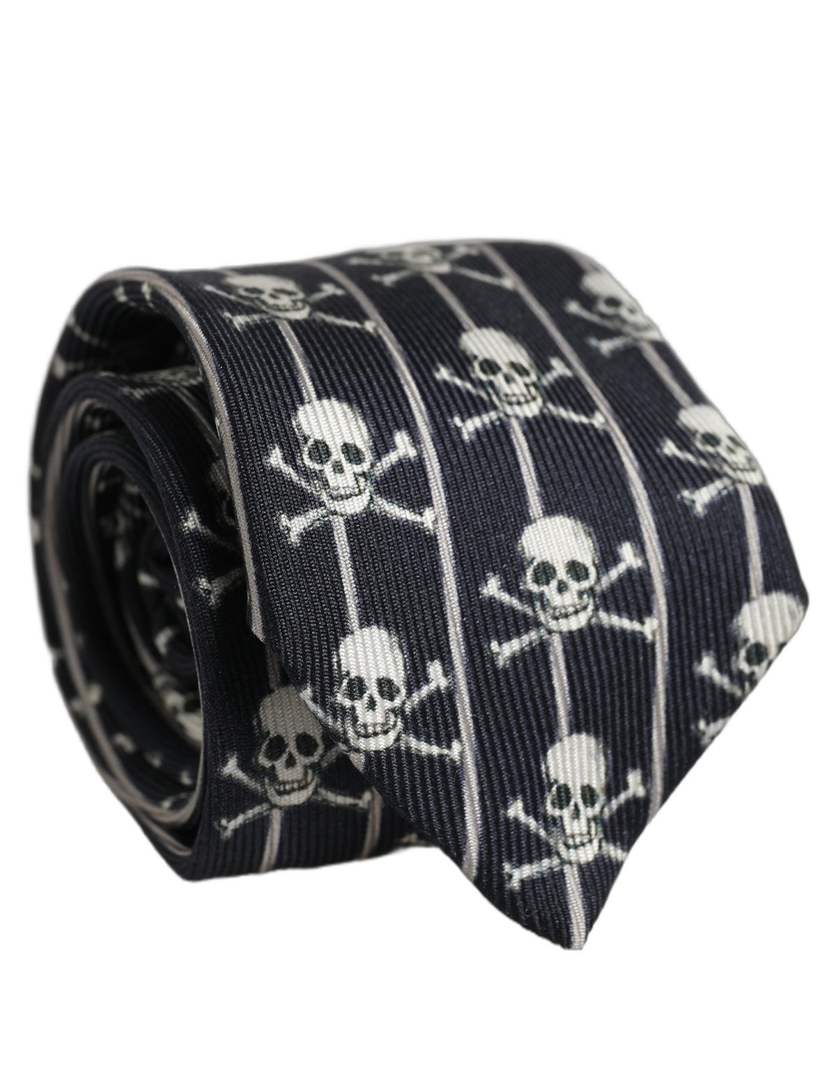 Dolce & Gabbana Men Black Silk Skull Fantasy Adjustable Men'sd NeckMen's Men's Tie