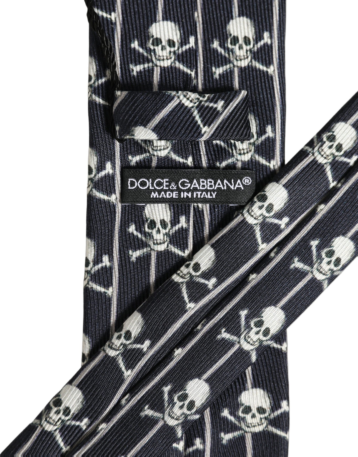 Dolce & Gabbana Men Black Silk Skull Fantasy Adjustable Men'sd NeckMen's Men's Tie