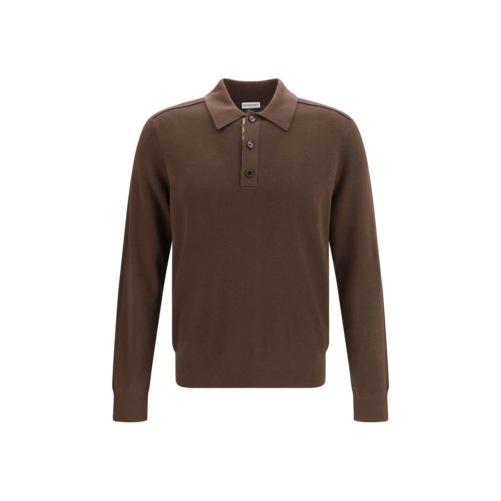 Burberry Brown Wool Oves Aries Dress Men's Shirt