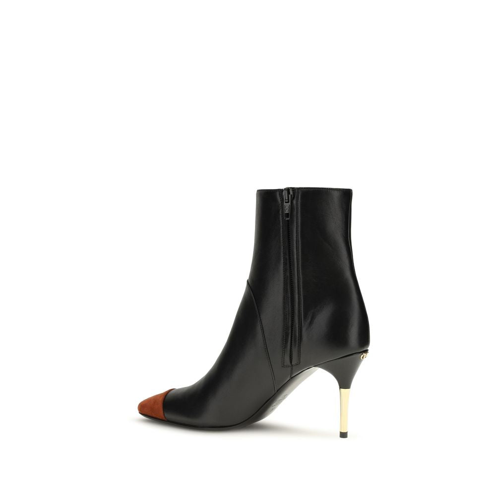 Valentino Garavani Black Calf Leather Bos Taurus Ankle Women's Boots