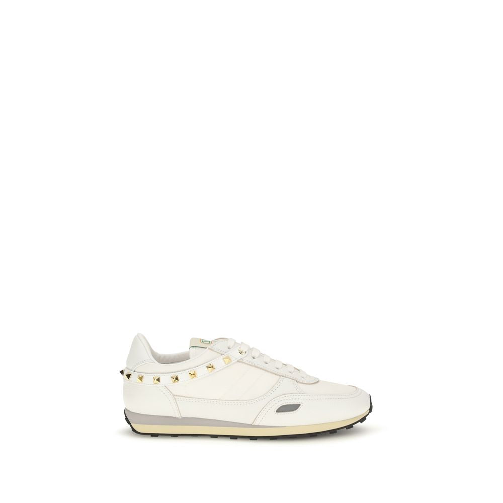 Valentino Garavani White Calf Leather Bos Taurus Athletic Men's Sneakers