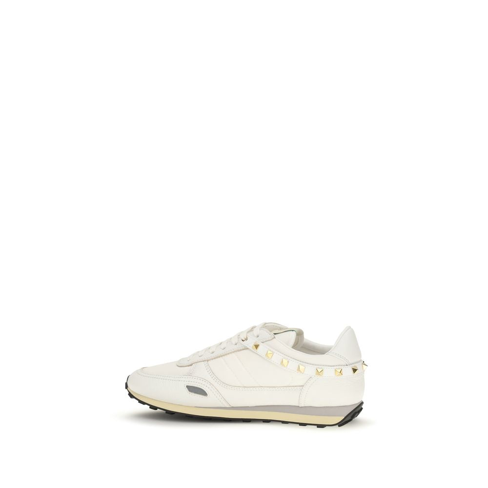 Valentino Garavani White Calf Leather Bos Taurus Athletic Men's Sneakers