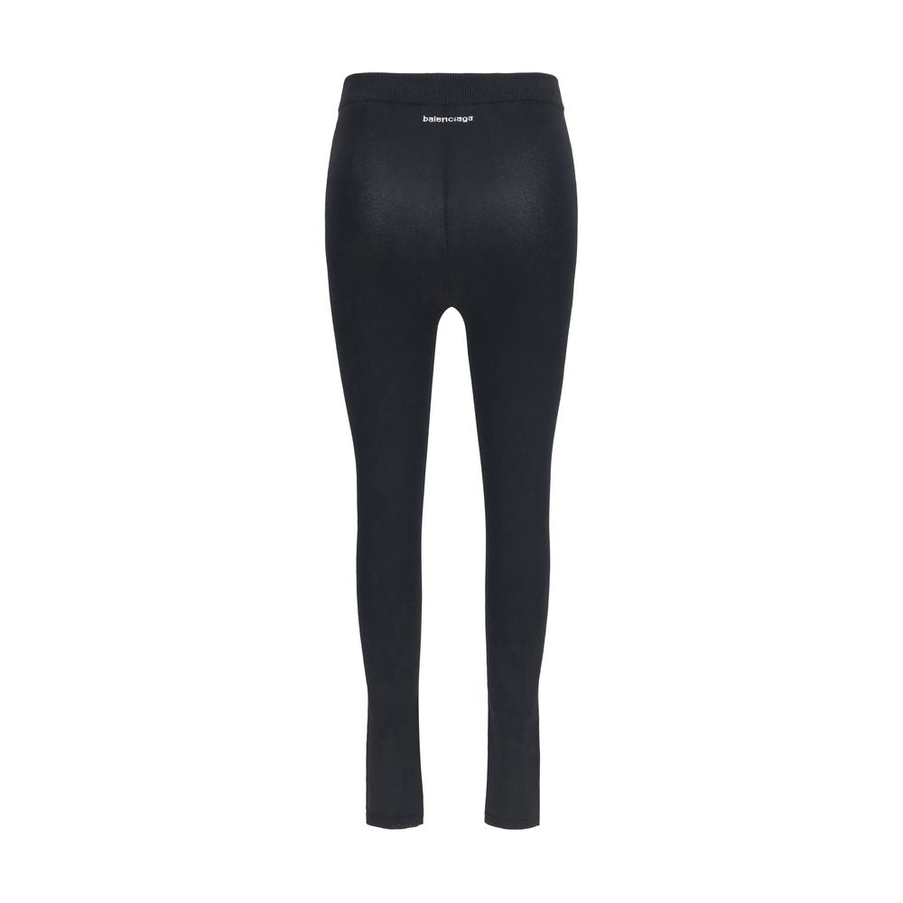 Balenciaga Black Viscose Women's Leggings