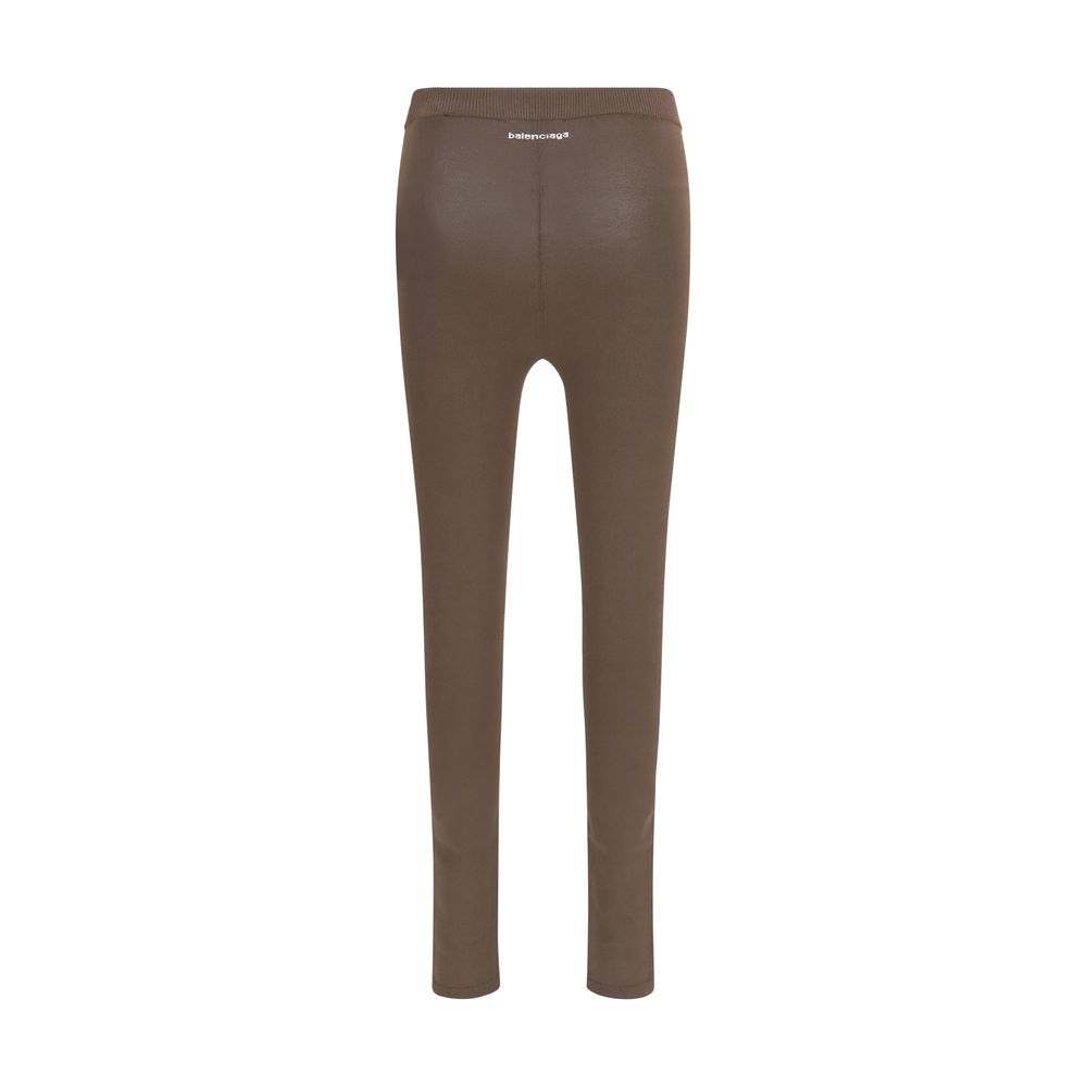 Balenciaga Brown Viscose Women's Leggings
