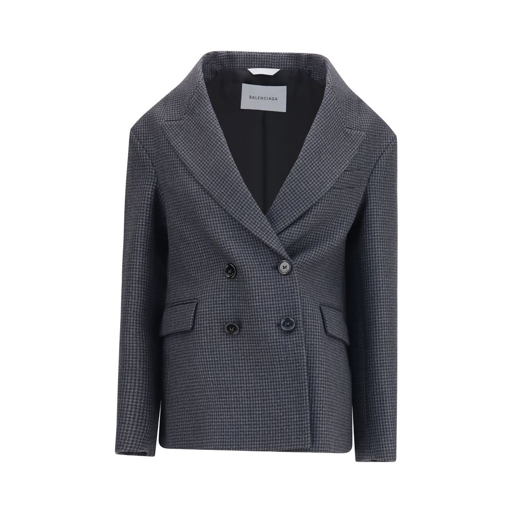 Balenciaga Gray Wool Oves Aries Women's Blazer