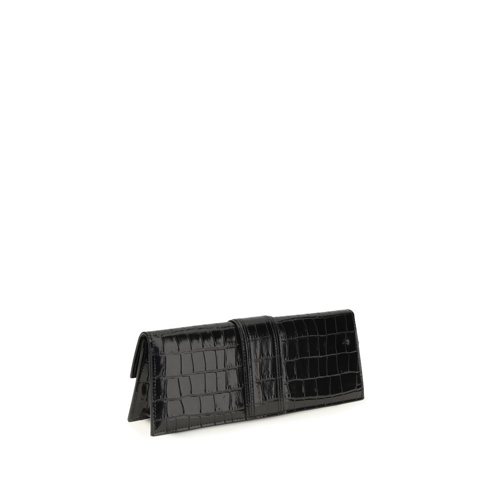 Jacquemus Black Calf Leather Bos Taurus Clutch Women's Bag