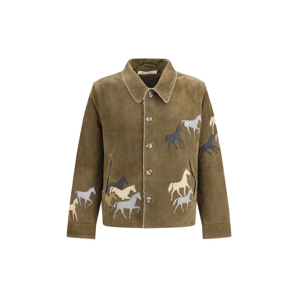 Baziszt Brown Suede Leather Full-Length Men's Jacket