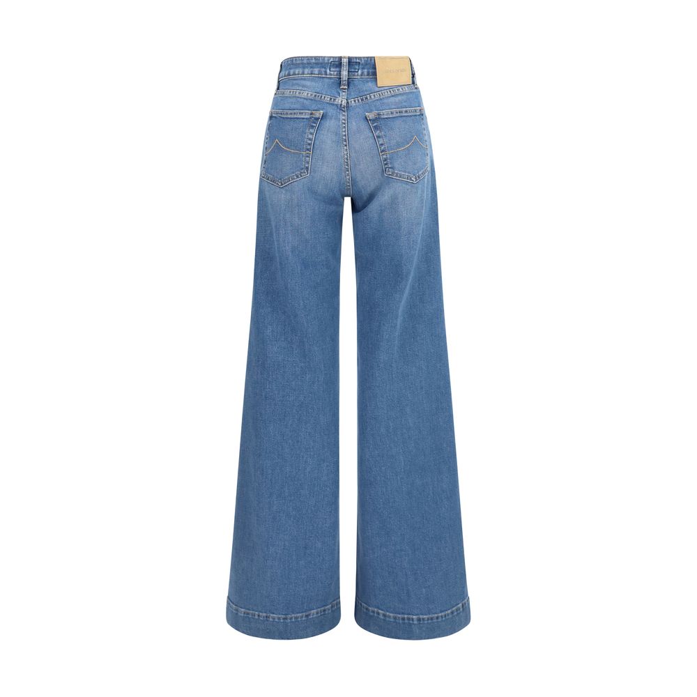 Jacob Cohen Blue Cotton Relaxed Fit Women's Jeans