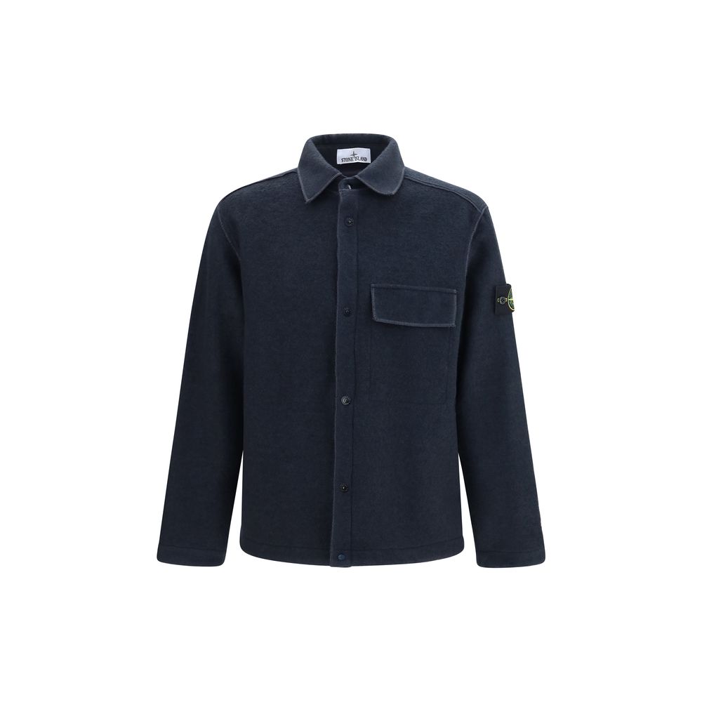 Stone Island Blue Polyamide Men's Shirt