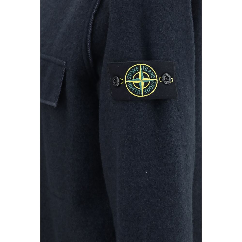 Stone Island Blue Polyamide Men's Shirt