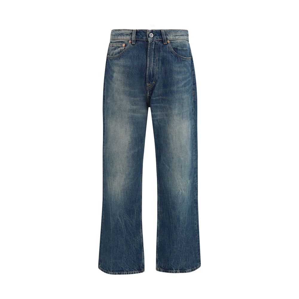 Our Legacy Blue Cotton Relaxed Fit Men's Jeans