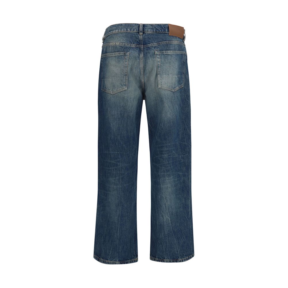 Our Legacy Blue Cotton Relaxed Fit Men's Jeans