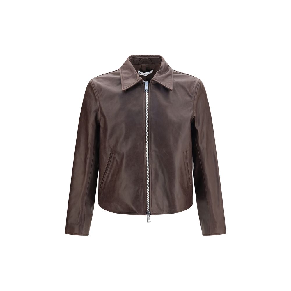 Our Legacy Brown Calf Leather Bos Taurus Leather Men's Jacket