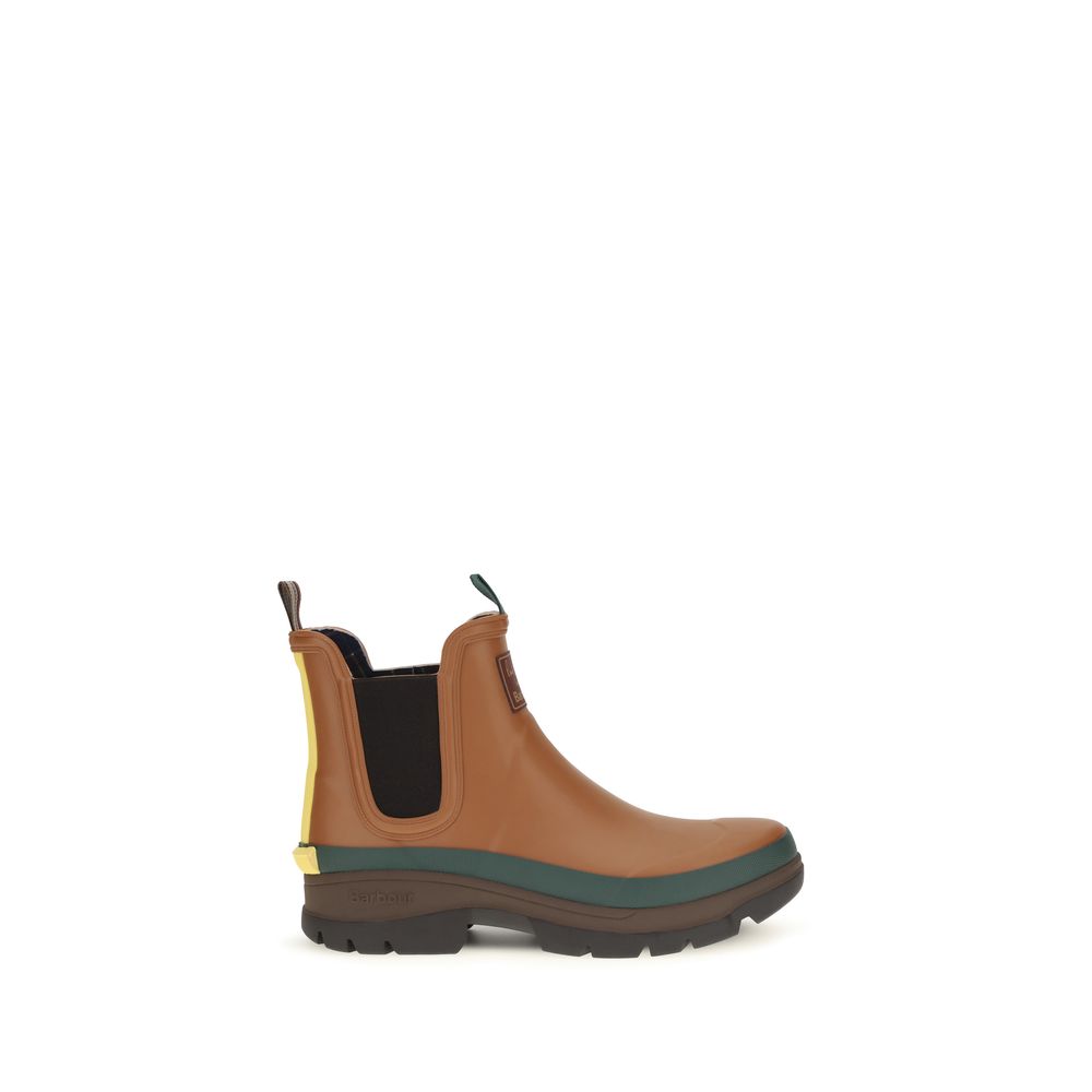 Barbour Brown Rubber Chelsea Men's Boots