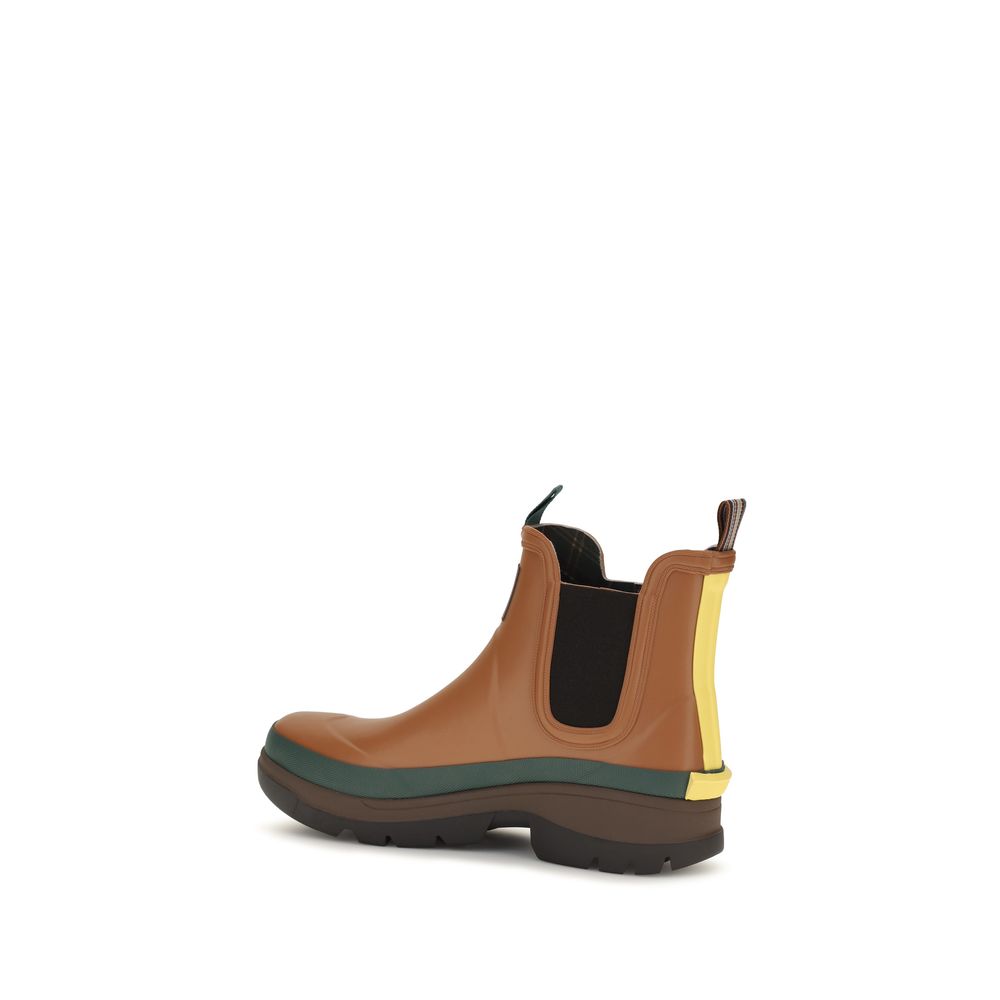 Barbour Brown Rubber Chelsea Men's Boots