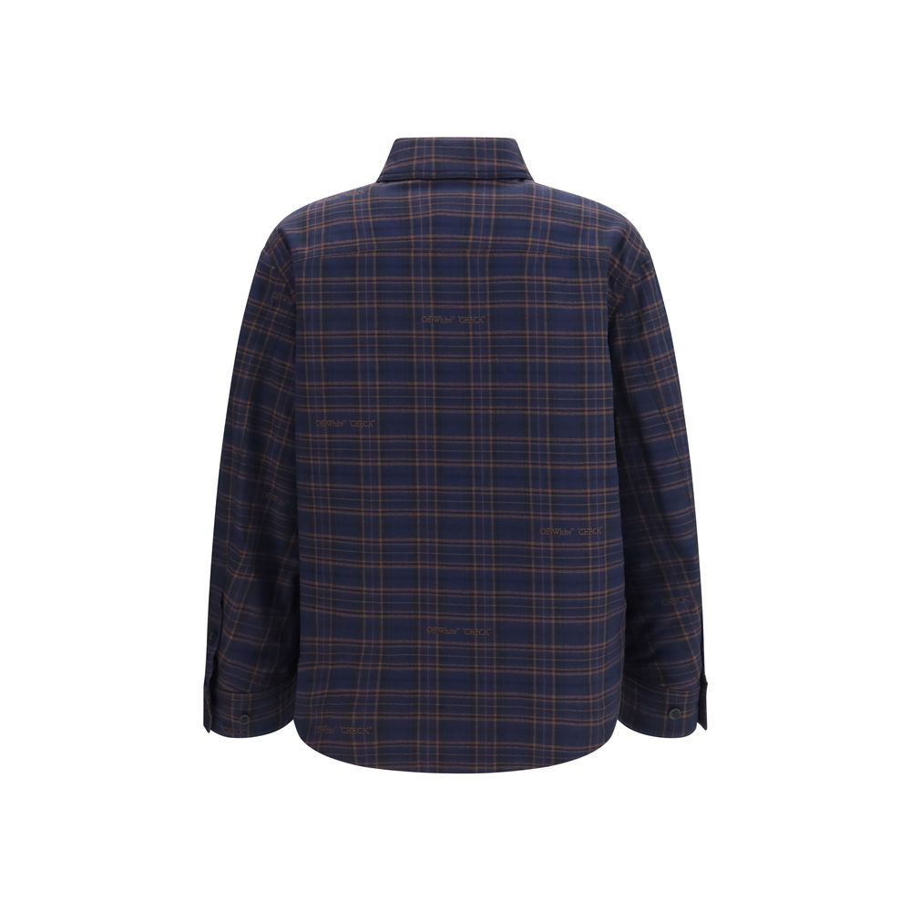 Off-White Blue Cotton Men's Shirt