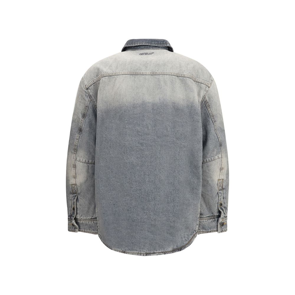 Off-White Gray Cotton Denim Men's Jacket