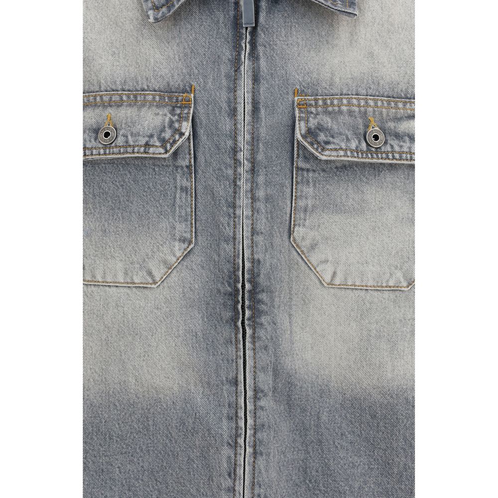 Off-White Gray Cotton Denim Men's Jacket