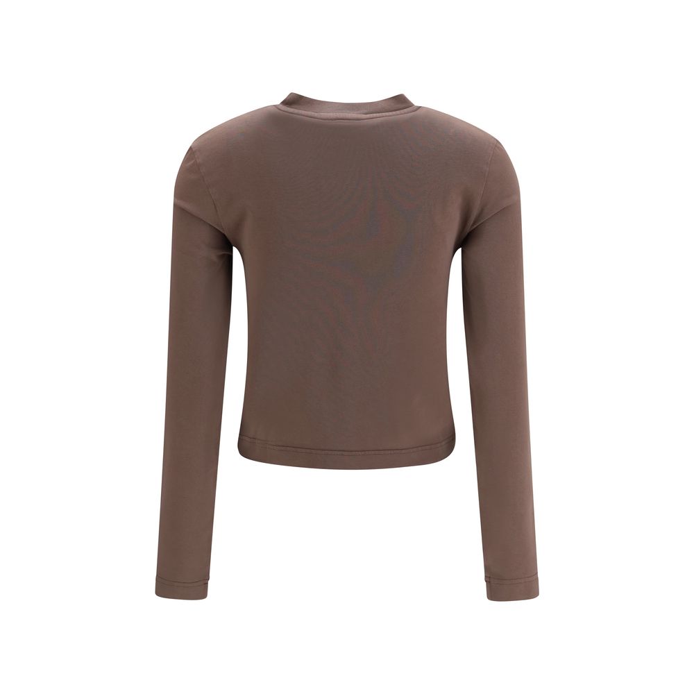 Jacquemus Brown Cotton Long Sleeve Women's T-Shirt