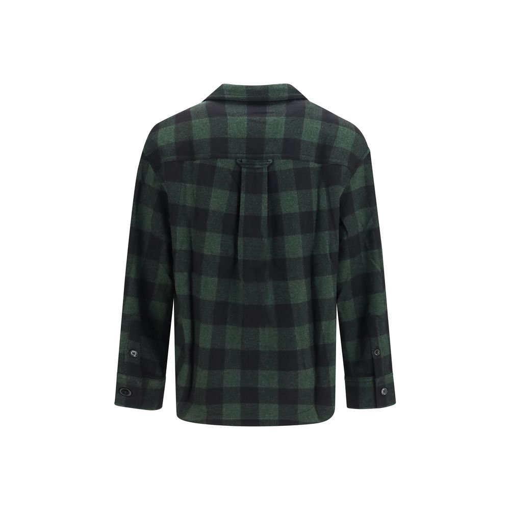 Ami Paris Bicolor Wool Oves Aries Pattern Men's Shirt