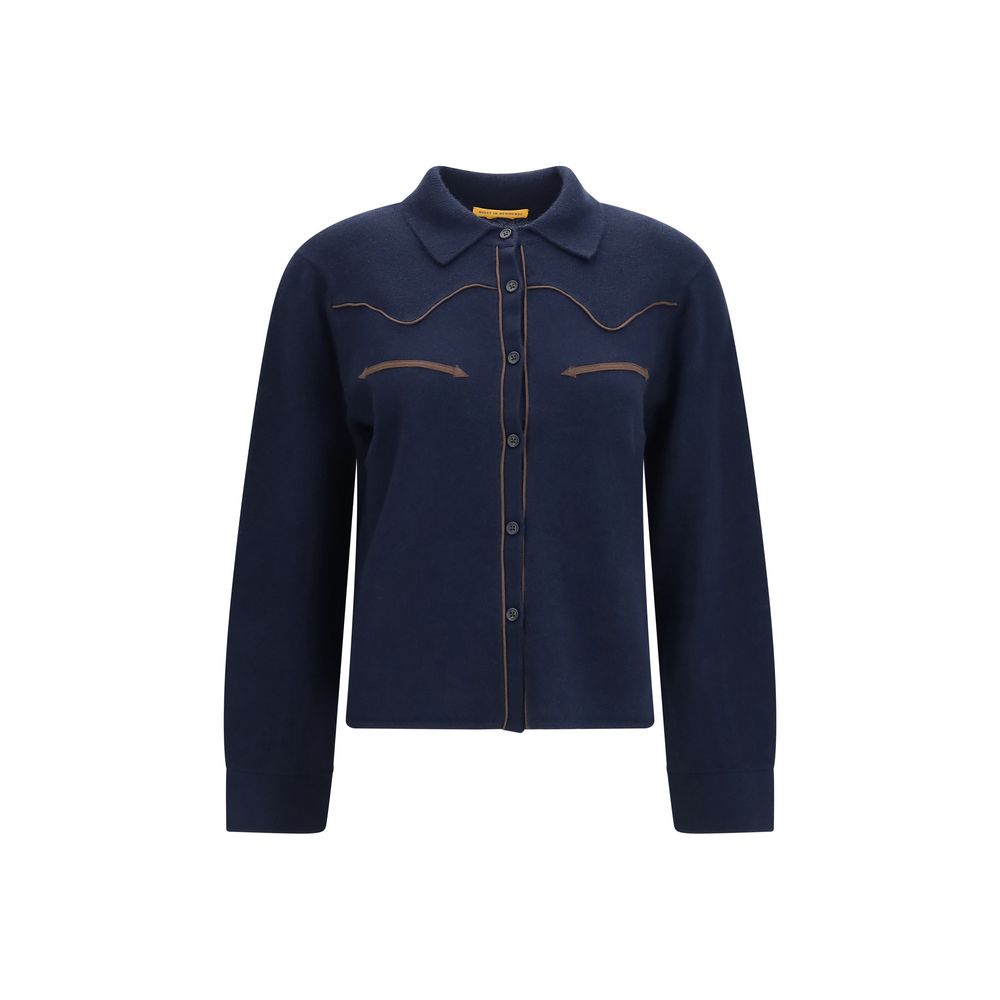 Guest in Residence Blue Cashmere Dress Women's Shirt