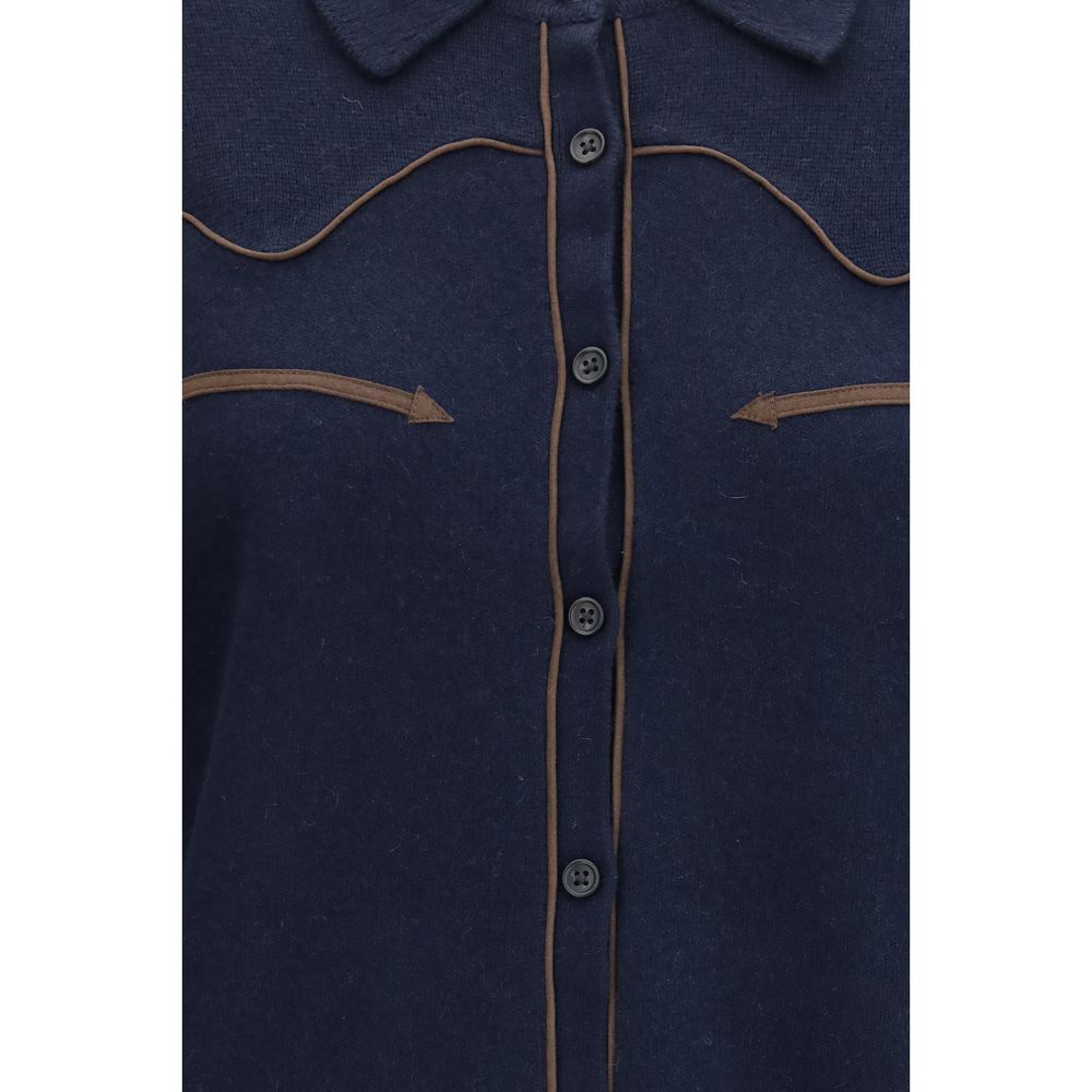 Guest in Residence Blue Cashmere Dress Women's Shirt