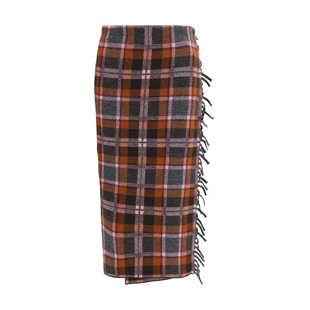 Guest in Residence Brown Wool Oves Aries Midi Women's Skirt