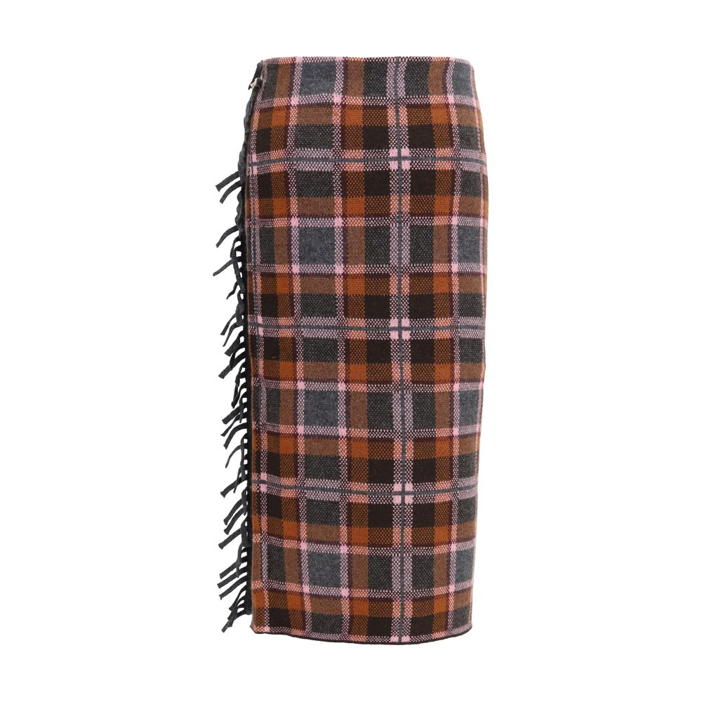 Guest in Residence Brown Wool Oves Aries Midi Women's Skirt
