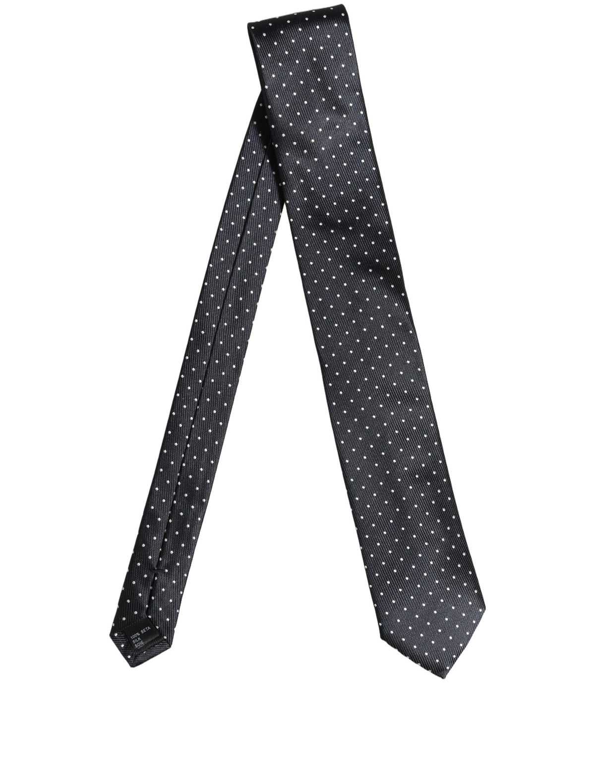 Dolce & Gabbana Dark Blue Polka Dot Silk Adjustable NeckMen's Accessory Men's Tie