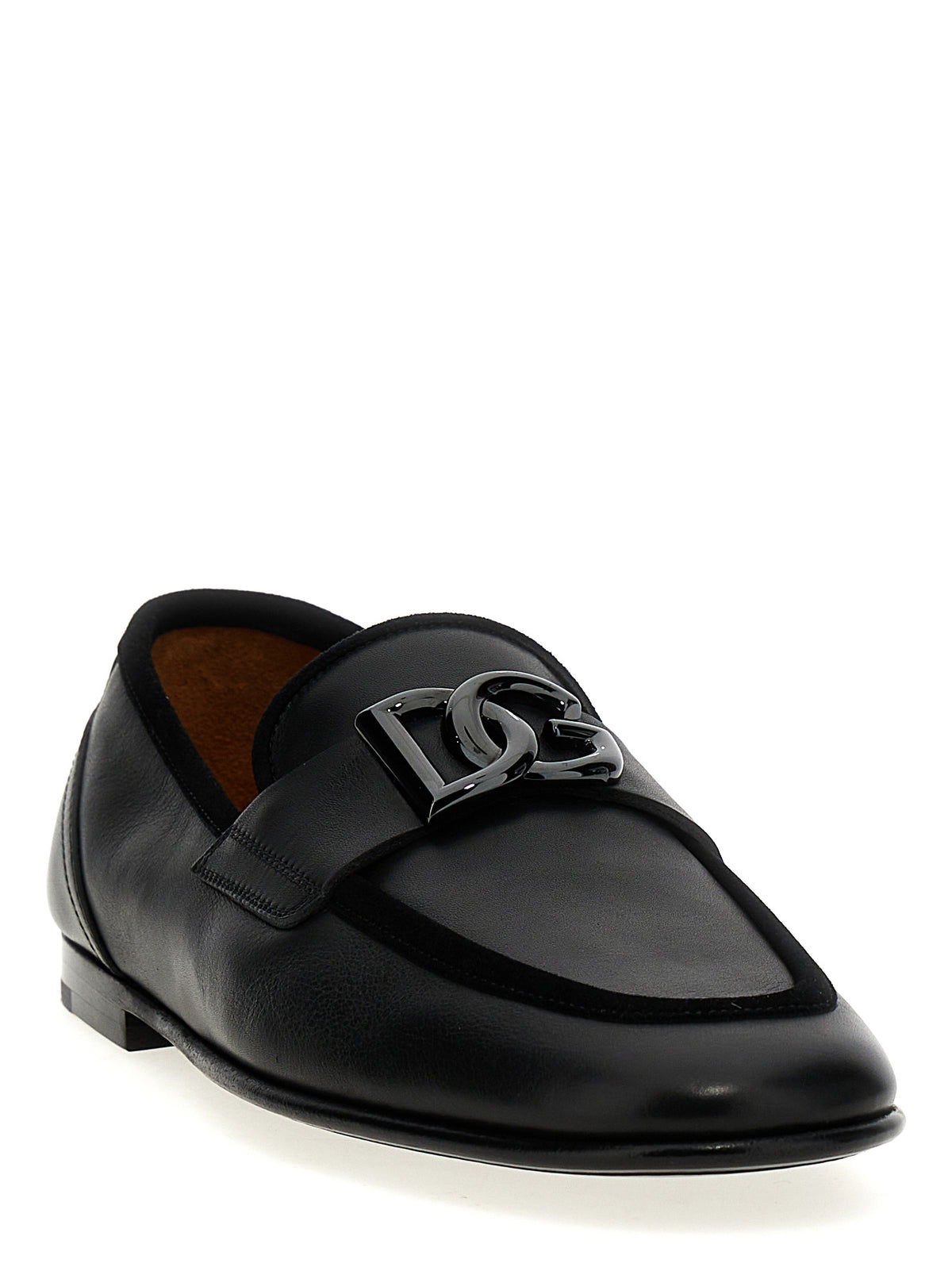 Dolce & Gabbana Black Calfskin Slip-On Men's Loafers