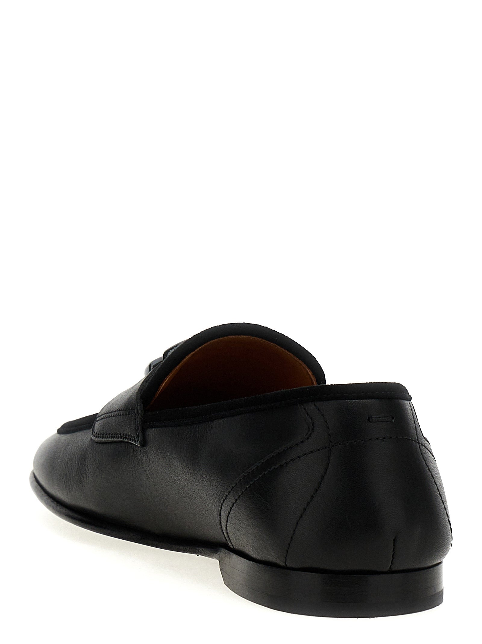 Dolce & Gabbana Black Calfskin Slip-On Men's Loafers