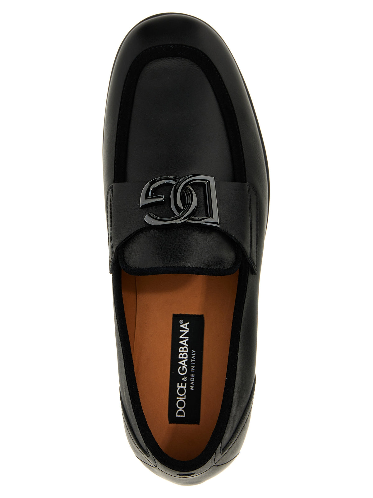 Dolce & Gabbana Black Calfskin Slip-On Men's Loafers