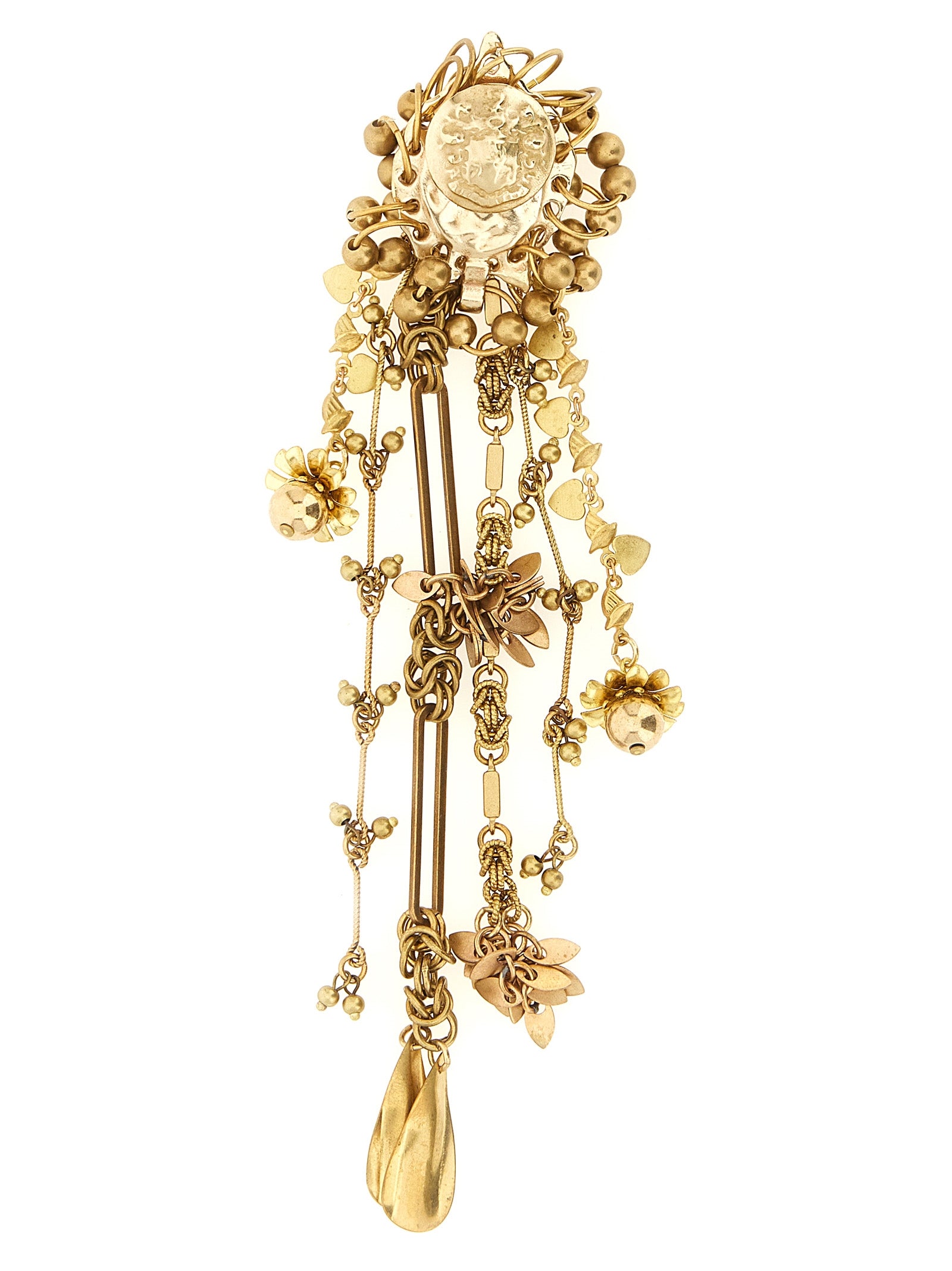 Dries Van Noten Gold Brass Women's Broch