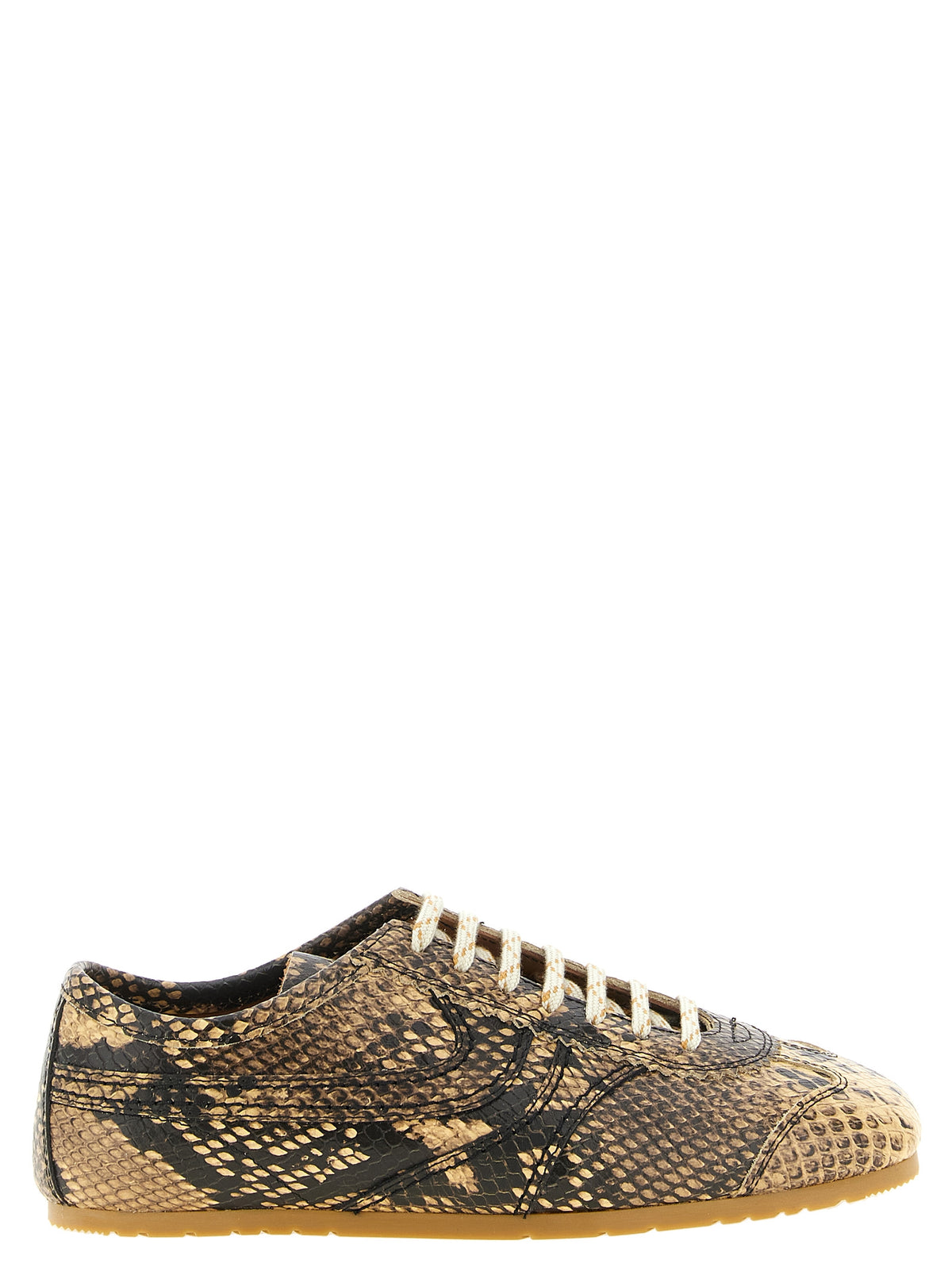 Dries Van Noten Beige Calfskin Low Top Women's Sneakers