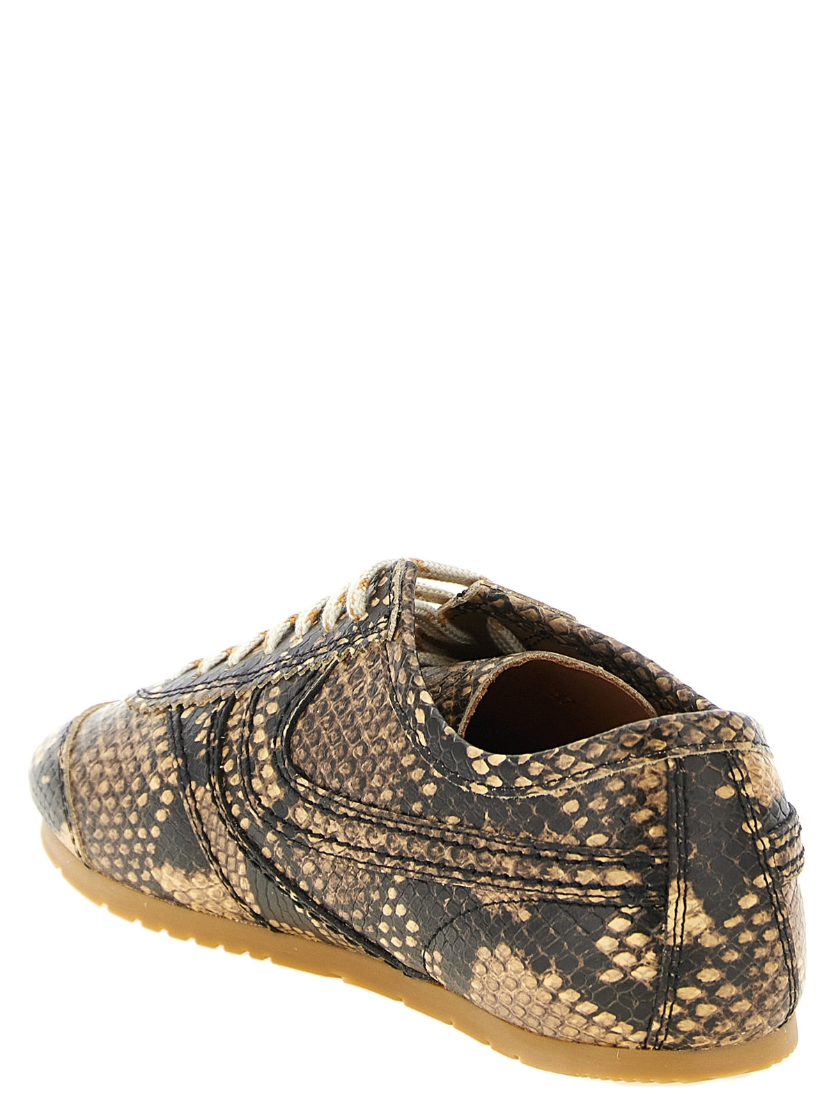 Dries Van Noten Beige Calfskin Low Top Women's Sneakers